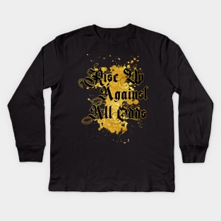 Rise up against all odds Kids Long Sleeve T-Shirt